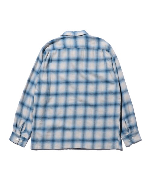 BEAMS PLUS（ビームスプラス）の「オンブレ チェック オープンカラー シャツ（シャツ/ブラウス・メンズ・ブラウン/ブルー・XL/L/M/S）」の11枚目の写真