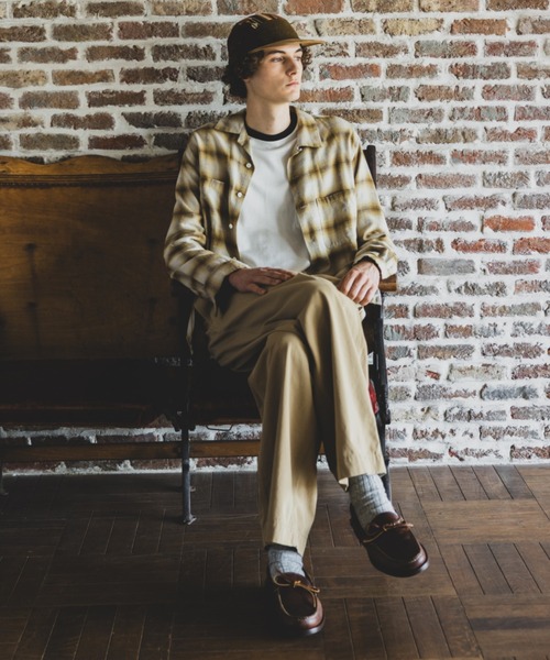 BEAMS PLUS（ビームスプラス）の「オンブレ チェック オープンカラー シャツ（シャツ/ブラウス・メンズ・ブラウン/ブルー・XL/L/M/S）」の3枚目の写真