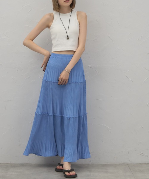 leimn（レイムン）の「切り替えAラインスカート（スカート・レディース・ライトグレー/ブルー/ブラック・M）」の9枚目の写真