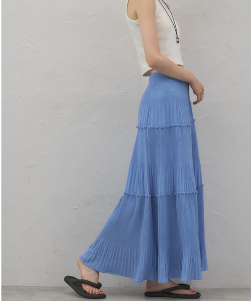leimn（レイムン）の「切り替えAラインスカート（スカート・レディース・ライトグレー/ブルー/ブラック・M）」の12枚目の写真