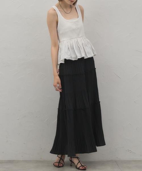 leimn（レイムン）の「切り替えAラインスカート（スカート・レディース・ライトグレー/ブルー/ブラック・M）」の5枚目の写真
