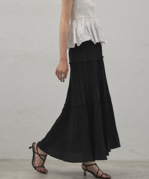 leimn（レイムン）の「切り替えAラインスカート（スカート・レディース・ライトグレー/ブルー/ブラック・M）」の6枚目の写真