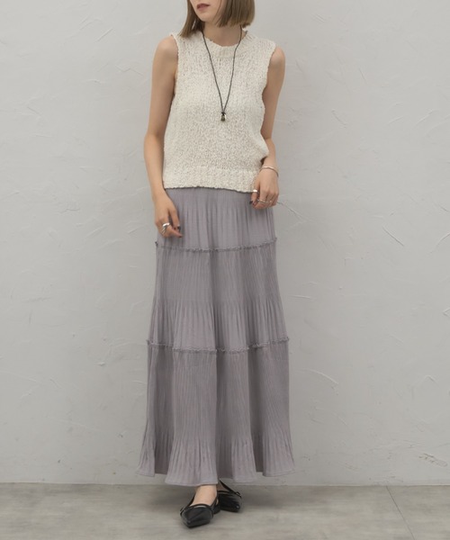 leimn（レイムン）の「切り替えAラインスカート（スカート・レディース・ライトグレー/ブルー/ブラック・M）」の13枚目の写真
