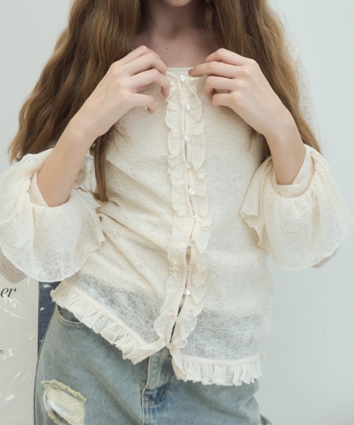 シアーフリルカーディガン シアーフリルカーディガン | カーディガン | NOELA OFFICIAL WEB