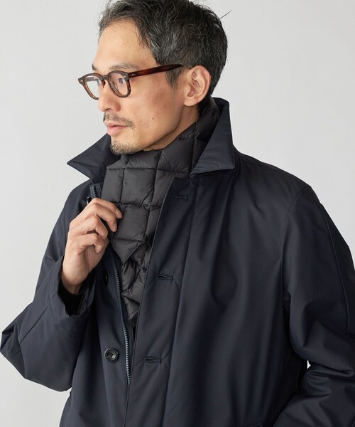 TAION ブラック ダウンジャケット　キルティング　マフラー付き SHIPS別注】TAION: 〈手洗い可能〉キルティング ダウン マフラー