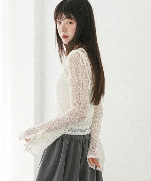 Heather（ヘザー）の「レースカーディガン/ビスチェ2P　581504（カーディガン/ボレロ・レディース・ブラック/アイボリー・FREE）」の5枚目の写真