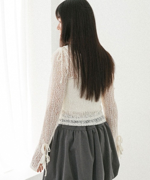 Heather（ヘザー）の「レースカーディガン/ビスチェ2P　581504（カーディガン/ボレロ・レディース・ブラック/アイボリー・FREE）」の6枚目の写真