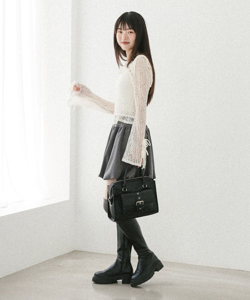 Heather（ヘザー）の「レースカーディガン/ビスチェ2P　581504（カーディガン/ボレロ・レディース・ブラック/アイボリー・FREE）」の7枚目の写真