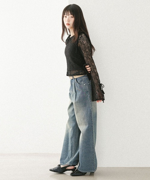 Heather（ヘザー）の「レースカーディガン/ビスチェ2P　581504（カーディガン/ボレロ・レディース・ブラック/アイボリー・FREE）」の15枚目の写真