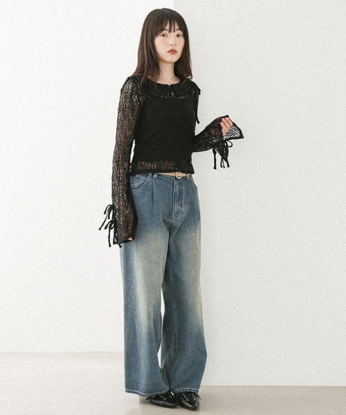 Heather（ヘザー）の「レースカーディガン/ビスチェ2P　581504（カーディガン/ボレロ・レディース・ブラック/アイボリー・FREE）」の17枚目の写真