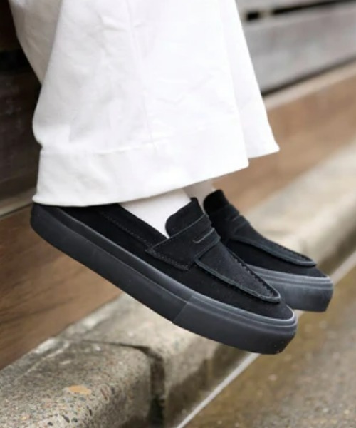 STANCLAN】PENNY Suede Black Mono（スリッポン）｜STANCLAN（スタン