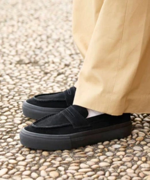 【美品】STANCLAN スタンクラン スエード ローファー 黒　25センチ PENNY Suede Black Mono
