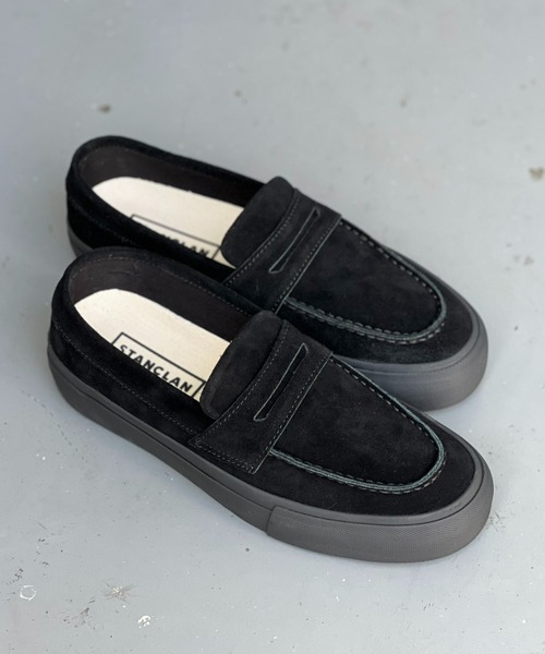 【美品】STANCLAN スタンクラン スエード ローファー 黒　25センチ PENNY Suede Black Mono