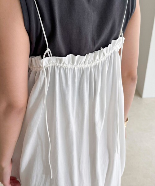 fredy emue（フレディエミュ）の「2ＷAYレイヤードキャミワンピース（ワンピース・レディース・オフホワイト/ブラック・38）」の18枚目の写真