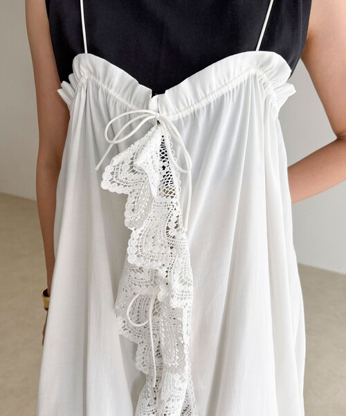 fredy emue（フレディエミュ）の「2ＷAYレイヤードキャミワンピース（ワンピース・レディース・オフホワイト/ブラック・38）」の20枚目の写真