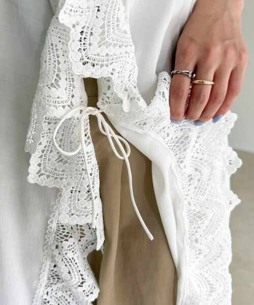 fredy emue（フレディエミュ）の「2ＷAYレイヤードキャミワンピース（ワンピース・レディース・オフホワイト/ブラック・38）」の21枚目の写真