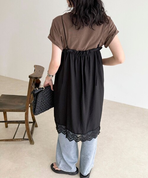 fredy emue（フレディエミュ）の「2ＷAYレイヤードキャミワンピース（ワンピース・レディース・オフホワイト/ブラック・38）」の9枚目の写真