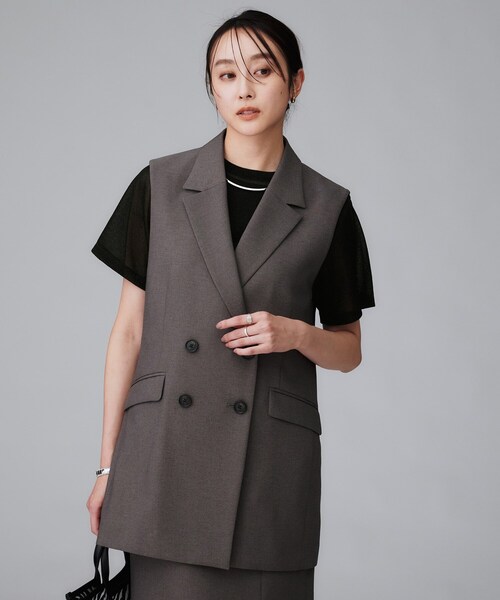 UNTITLED(アンタイトル)の「【洗える】ラメシアーTシャツ(Tシャツ/カットソー・レディース・ライトグレー/グレー/ブラック・48/44/04/02/00)」の19枚目の写真