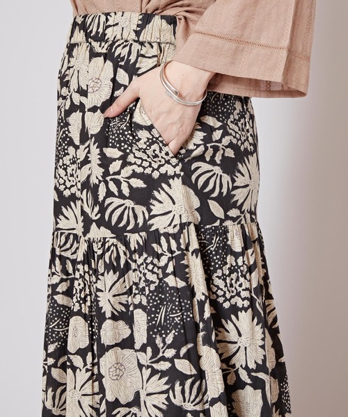 チャイハネ（チャイハネ）の「【チャイハネ】タニーシュブロックプリントスカート（スカート・レディース・ブラック/グレー/ホワイト/グリーン・FREE）」の14枚目の写真