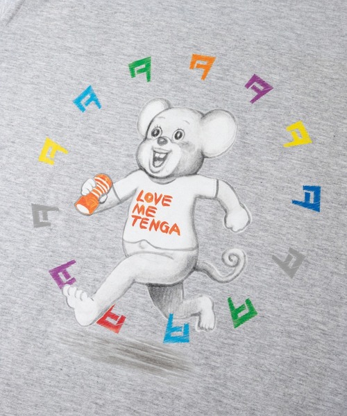 漫☆画太郎×TENGA マルチカラードクミ 長袖Tシャツ グレー（Tシャツ