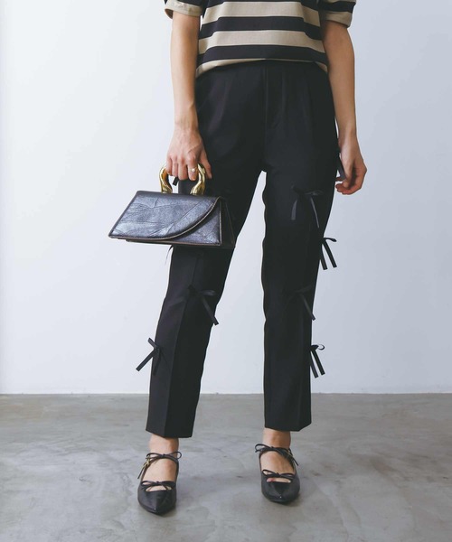 PICCIN(ピッチン)の「オールオーバーリボンパンツ(その他パンツ・レディース・ブラック・S/M/L)」の5枚目の写真