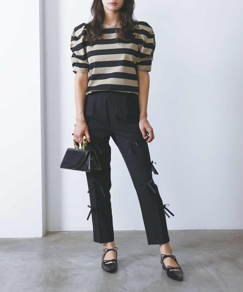 PICCIN(ピッチン)の「オールオーバーリボンパンツ(その他パンツ・レディース・ブラック・S/M/L)」の8枚目の写真