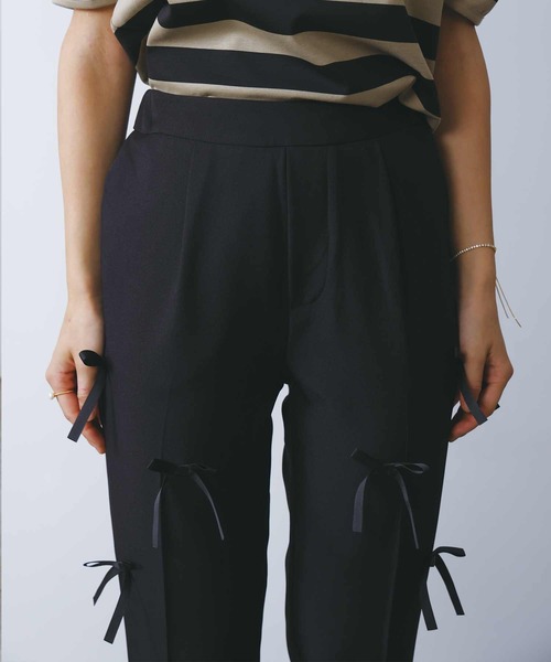 PICCIN(ピッチン)の「オールオーバーリボンパンツ(その他パンツ・レディース・ブラック・S/M/L)」の12枚目の写真