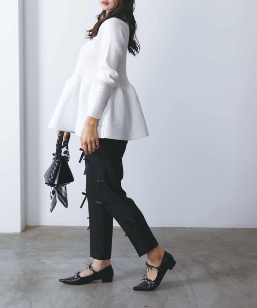 PICCIN(ピッチン)の「オールオーバーリボンパンツ(その他パンツ・レディース・ブラック・S/M/L)」の3枚目の写真