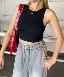 シルバープレートリブタンクトップ