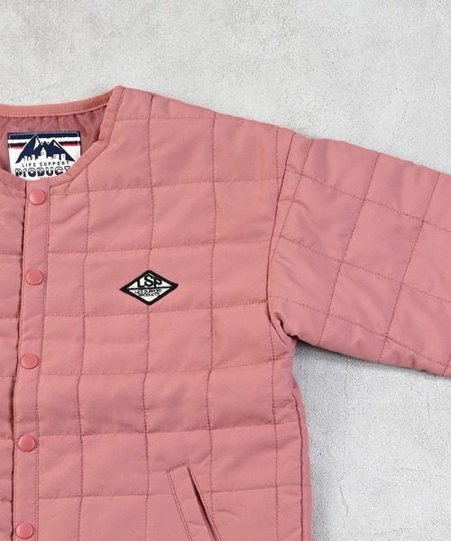 Life Support Products(ライフサポートプロダクツ)の「【マシンウォッシャブル】スクエアキルトノーカラージャケット(ノーカラージャケット・キッズ・アイボリー/オレンジ/ピンク/エメラルド/ブラック/ブルー・100/90/80/95/110/150/140/130/120)」の8枚目の写真