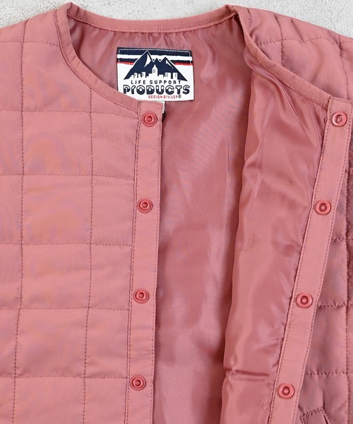 Life Support Products(ライフサポートプロダクツ)の「【マシンウォッシャブル】スクエアキルトノーカラージャケット(ノーカラージャケット・キッズ・アイボリー/オレンジ/ピンク/エメラルド/ブラック/ブルー・100/90/80/95/110/150/140/130/120)」の9枚目の写真