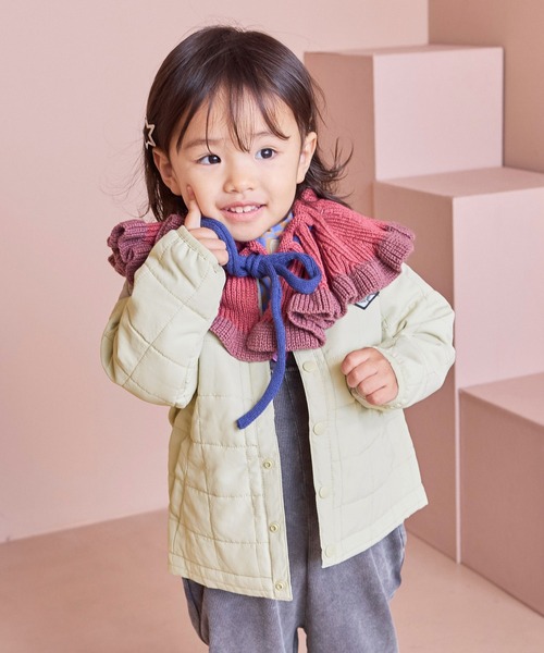 セール】【マシンウォッシャブル】スクエアキルトノーカラージャケット