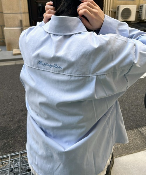 LAC-VERT(ラック・ヴェール)の「バック刺繍オーバーサイズシャツ(シャツ/ブラウス・レディース・ブルー/ホワイト/ピンク・FREE)」の22枚目の写真