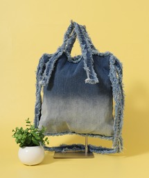 crossi（クロッシー）の「フリンジデニムグラデーショントートバッグ（トートバッグ）」