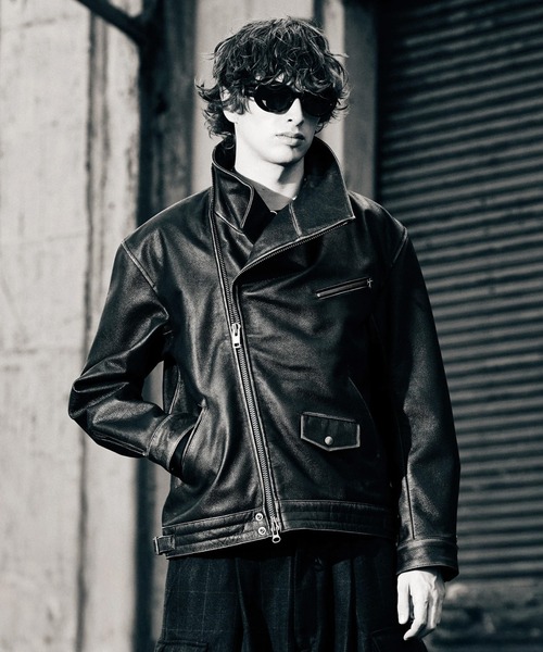 glamb ハイネック レザージャケット High Neck Leather Jacket / ハイネックレザージャケット