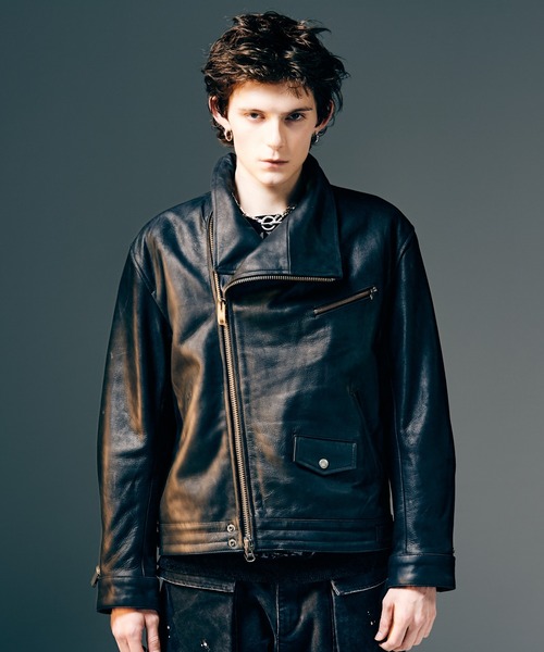 glamb ハイネック レザージャケット High Neck Leather Jacket / ハイネックレザージャケット