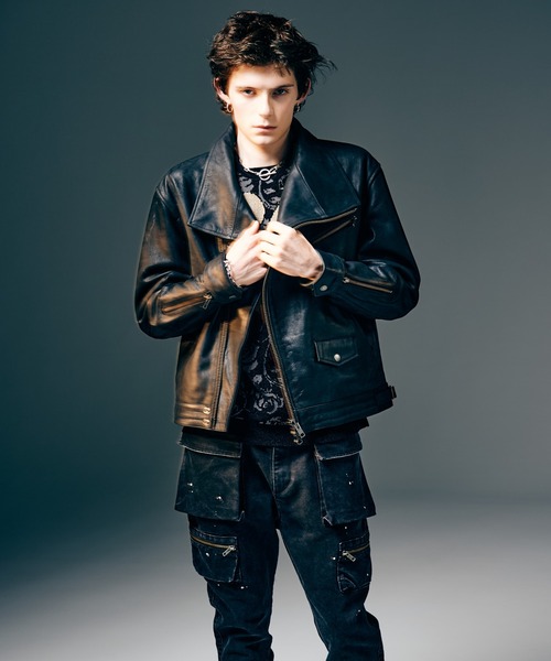 High Neck Leather Jacket / ハイネックレザージャケット