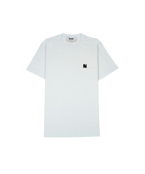 MSGM(エムエスジーエム)の「【NEW】「TheMwave」モノグラムパッチ Tシャツ(Tシャツ/カットソー・レディース・ホワイト/ブラック・S/M/L)」の1枚目の写真
