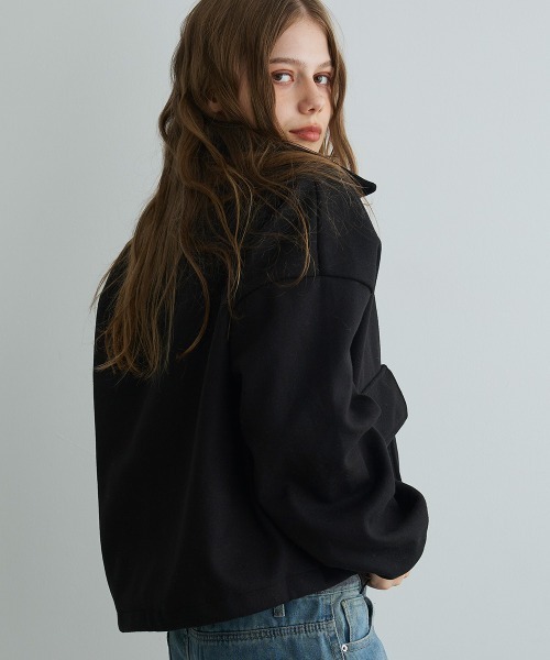 Mirette(ミレット)の「ボリュームスリーブショートブルゾン / Volume Sleeve Short Blouson(ブルゾン・レディース・ベージュ/グレー/ブラック・MEDIUM/SMALL)」の9枚目の写真