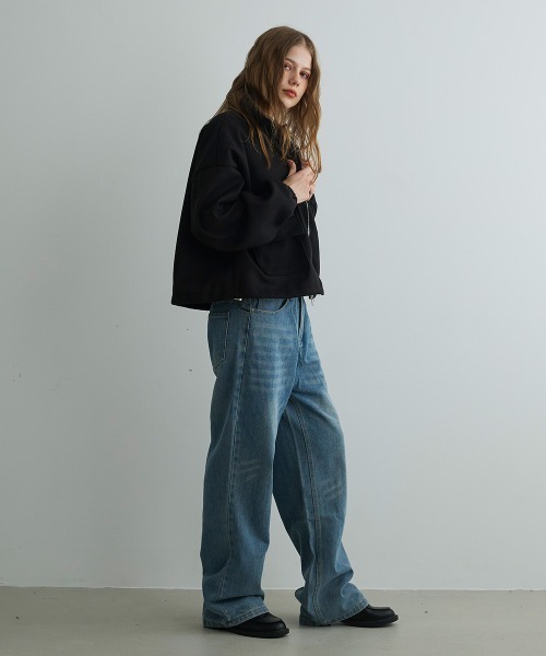 Mirette(ミレット)の「ボリュームスリーブショートブルゾン / Volume Sleeve Short Blouson(ブルゾン・レディース・ベージュ/グレー/ブラック・MEDIUM/SMALL)」の14枚目の写真