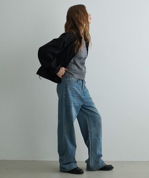 Mirette(ミレット)の「ボリュームスリーブショートブルゾン / Volume Sleeve Short Blouson(ブルゾン・レディース・ベージュ/グレー/ブラック・MEDIUM/SMALL)」の15枚目の写真