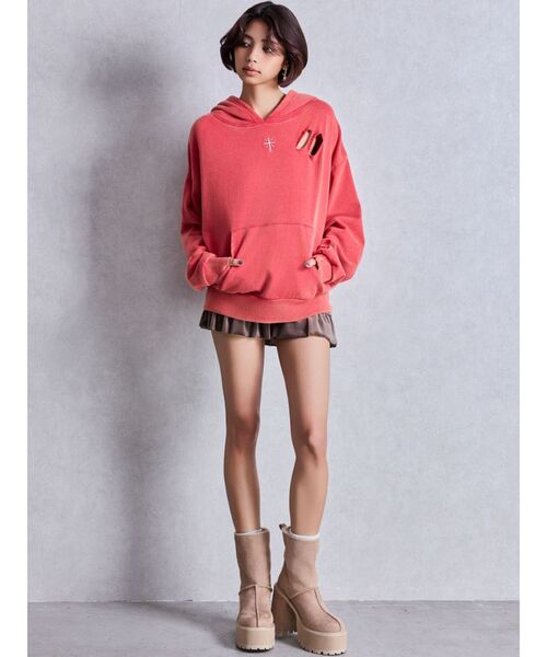 GYDA(ジェイダ)の「フェイクムートンplatformショートブーツ(ブーツ・レディース・ベージュ/ブラック・SMALL/MEDIUM/LARGE)」の15枚目の写真