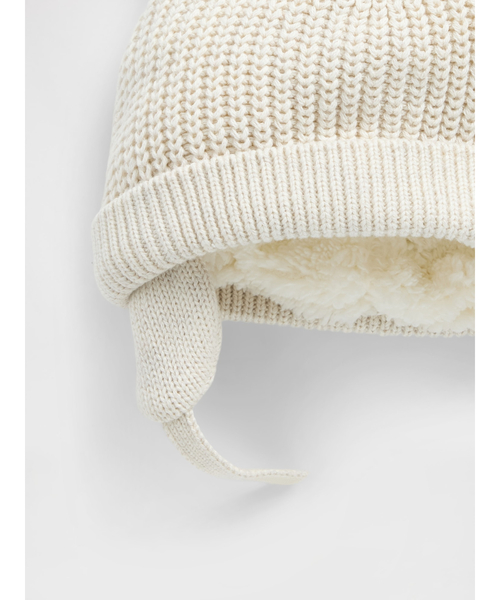 GAP（ギャップ）の「裏ボア くまさんビーニー (ベビー)（ニットキャップ/ビーニー・キッズ・ナチュラル/ブルー/グレー/ピンク・0-3M/3-6M/6-12M）」の5枚目の写真