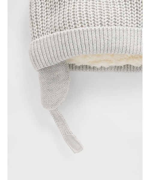 GAP（ギャップ）の「裏ボア くまさんビーニー (ベビー)（ニットキャップ/ビーニー・キッズ・ナチュラル/ブルー/グレー/ピンク・0-3M/3-6M/6-12M）」の6枚目の写真