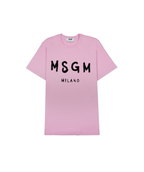MSGM(エムエスジーエム)の「【NEW】MSGM ブラッシュロゴTシャツ(Tシャツ/カットソー・メンズ・ピンク/レッド・S/L/M)」の2枚目の写真