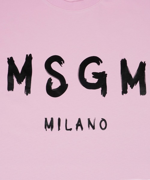 MSGM(エムエスジーエム)の「【NEW】MSGM ブラッシュロゴTシャツ(Tシャツ/カットソー・メンズ・ピンク/レッド・S/L/M)」の4枚目の写真