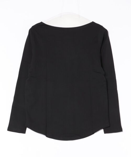 RCD(アールシーディー)の「無地ロングボートネックTシャツ(Tシャツ/カットソー・レディース・ホワイト/ブラック/ネイビー/チャコールグレー/杢グレー/カーキ/グレイッシュベージュ/ブルーグレー/ピンク系その他・LL/3L/4L/M/L)」の10枚目の写真