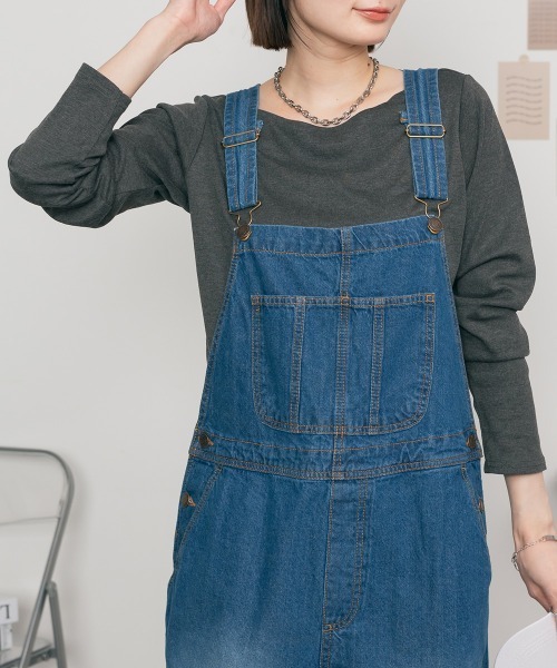 RCD(アールシーディー)の「無地ロングボートネックTシャツ(Tシャツ/カットソー・レディース・ホワイト/ブラック/ネイビー/チャコールグレー/杢グレー/カーキ/グレイッシュベージュ/ブルーグレー/ピンク系その他・LL/3L/4L/M/L)」の15枚目の写真