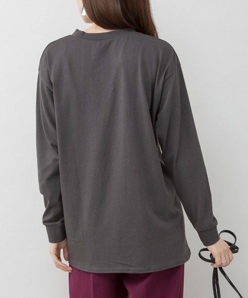 RCD(アールシーディー)の「ウエストドロストカットソー(Tシャツ/カットソー・レディース・ブラック/チャコールグレー/オフホワイト・M-L/LL~3L/4L~5L)」の7枚目の写真