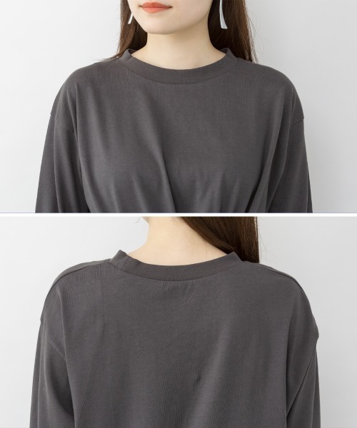 RCD(アールシーディー)の「ウエストドロストカットソー(Tシャツ/カットソー・レディース・ブラック/チャコールグレー/オフホワイト・M-L/LL~3L/4L~5L)」の15枚目の写真